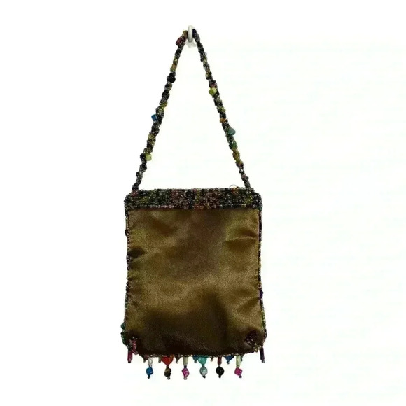 La Viola Vintage Multi-Colored Beaded Evening Shoulder Purse - Picture 2 of 7